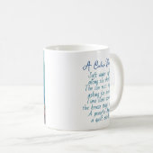 Ozeanblauer Wal und Küstenpoem Kaffeetasse (VorderseiteRechts)