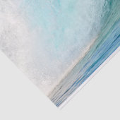 Ozeanblauwelle, die Seidenpapier bricht (Ausschnitt)