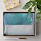 Ozeanblauwelle, die Seidenpapier bricht (Geschenk)