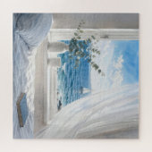 Ozeanblick in einem Schlafzimmerfenster Puzzle (Horizontal)