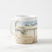 Ozeanblick Strand Serenität Kaffeetasse (Vorderseite Links)
