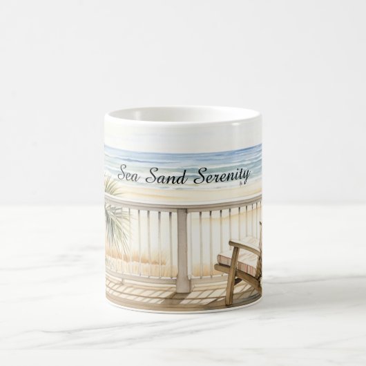 Ozeanblick Strand Serenität Kaffeetasse (Mittel)