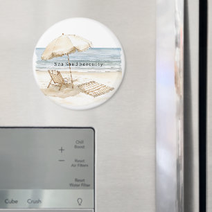 Ozeanblick Strandstuhl Meer Sand Gelassenheit Magnet
