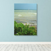 Ozeanblüten, gekrempelte Leinwand (Insitu (Holzboden))