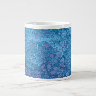 Ozeanbrise 3 Sanftes Blau Lila Abstrakter Trinkbec Jumbo-Tasse
