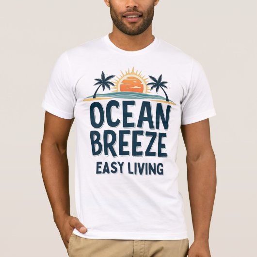 Ozeanbrise Einfaches Leben T-Shirt (Vorderseite)