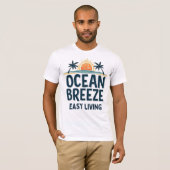 Ozeanbrise Einfaches Leben T-Shirt (Vorne ganz)