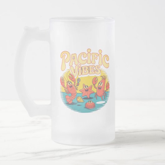Ozeanbrise-Frostglas-Tasse Mattglas Bierglas (Links)