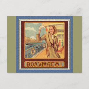 Ozeandampfer Bon Voyage Postkarte