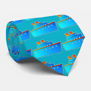 Ozeandampfer-Schiff-Krawatte, nautisches Geschenk Krawatte
