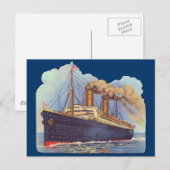 Ozeandampfer Schiff Postkarte (Vorne/Hinten)