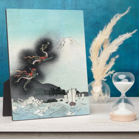 Ozeandrache auf dem Fuji HOKUSAI Ukiyo-e Fotoplatte (Seite)