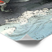 Ozeandrache auf dem Fuji HOKUSAI Ukiyo-e Poster (Ecke)
