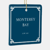 Ozeane, Blau- und Weißgriechisch-Schlüsselgrenzenf Keramikornament (Rechts)