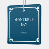 Ozeane, Blau- und Weißgriechisch-Schlüsselgrenzenf Keramikornament (Links)