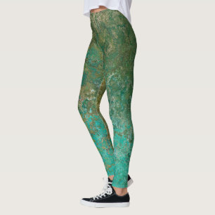 Ozeane Inspiriert Alkohol Tinte Abstrakt Leggings