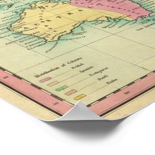 Ozeane oder Pazifischer Ozean Poster (Ecke)