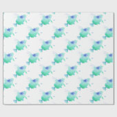 Ozeanfisch-Aquaverpackung Geschenkpapier (Flach)