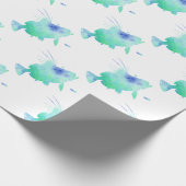 Ozeanfisch-Aquaverpackung Geschenkpapier (Ecke)