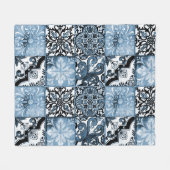 Ozeanfliese Fleecedecke (Vorderseite (Horizontal))