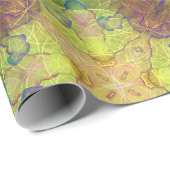 Ozeangarten, grün, gelb, lila Seeigel Geschenkpapier (Rolleneckpunkt)