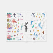 Ozeangedankenblanket für Säuglinge, Kinder, Erwach Fleecedecke (Vorderseite (Horizontal))