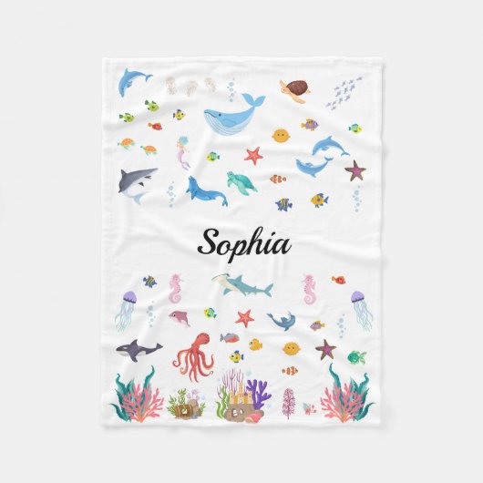 Ozeangedankenblanket für Säuglinge, Kinder, Erwach Fleecedecke (Vorderseite)