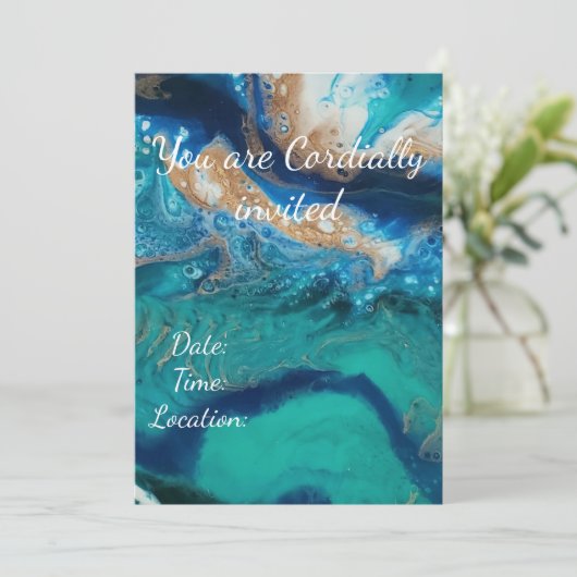 Ozeangeodulation Einladung (Stehend Vorderseite)