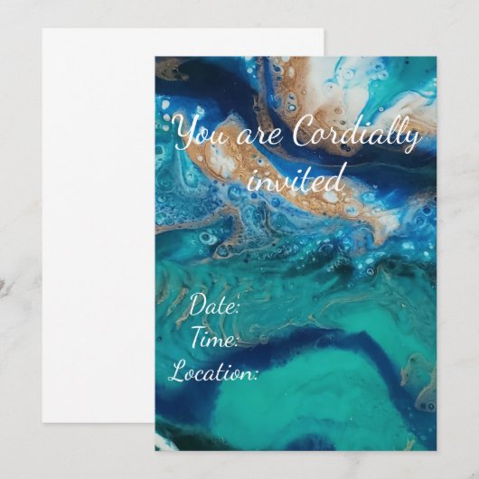 Ozeangeodulation Einladung (Vorne/Hinten)