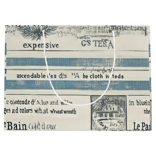 Ozeangetaschen mit Meeresdetails Inspiriert Große Geschenktüte (Vorderseite)