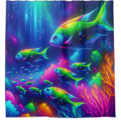 "Ozeanglühen: Abyssaler Vorhang" Duschvorhang (Vorderseite)