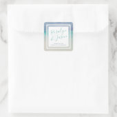 Ozeangrenze Quadratischer Aufkleber (Tasche)