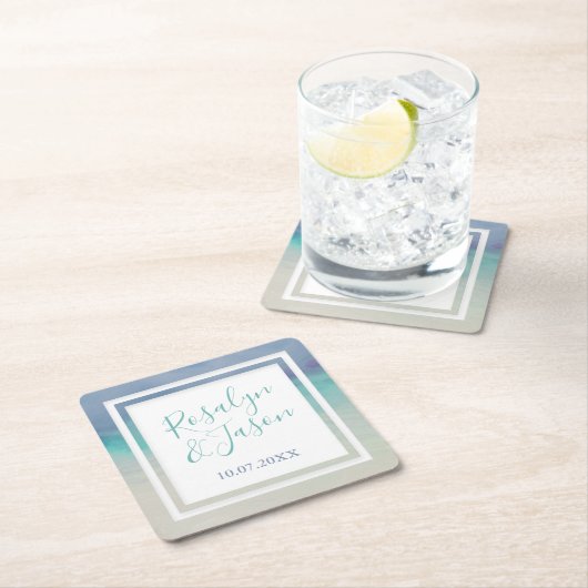 Ozeangrenze Rechteckiger Pappuntersetzer (Vor Ort)