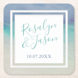 Ozeangrenze Rechteckiger Pappuntersetzer