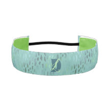 Ozeangrün metallisches Non-SLIP-Headband-Monogramm
