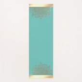 Ozeangrün mit Mandala Yogamatte (Vorderseite)