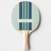 Ozeangrüne Nostalgische Kundgebung Streifen mit Na Tischtennis Schläger (Vorderseite)