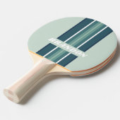 Ozeangrüne Nostalgische Kundgebung Streifen mit Na Tischtennis Schläger (Vorderseite)