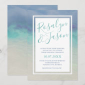 Ozeanhochzeit Einladung (Vorne/Hinten)
