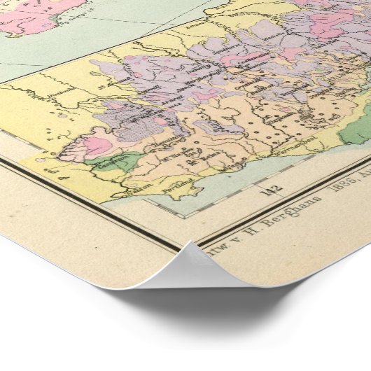 Ozeanien - Atlas-Karte Ozeaniens Poster (Ecke)