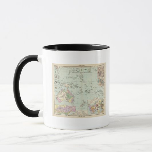Ozeanien - Atlas-Karte Ozeaniens Tasse (Links)