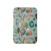 Ozeanienfarbene Fische im Hintergrund von Enteneie Badematte (Vorderseite Vertikal)