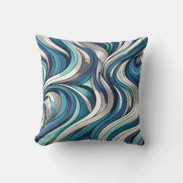 OzeanInspiriert Wellenmuster Kissen