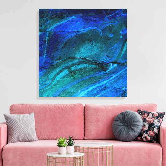Ozeanisch geformter Stein Leinwanddruck (Insitu (Wohnzimmer))