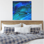 Ozeanisch geformter Stein Leinwanddruck (Insitu (Schlafzimmer))