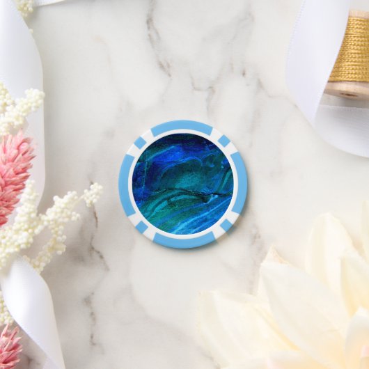 Ozeanisch geformter Stein  Pokerchips (Hochzeit)