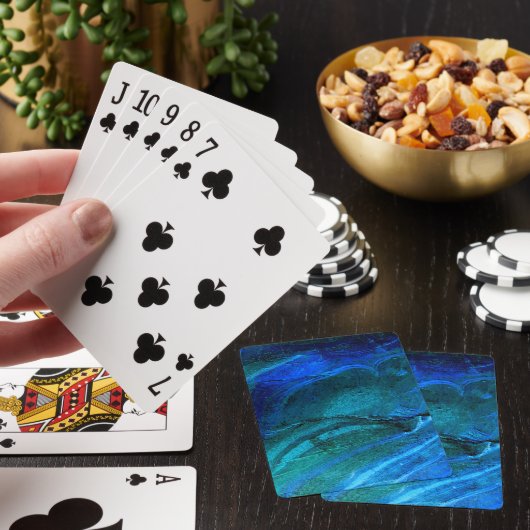 Ozeanisch geformter Stein Spielkarten (In Situ)