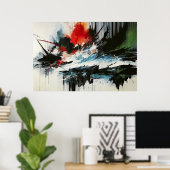 Ozeanische Explosion Poster (Heimbüro)