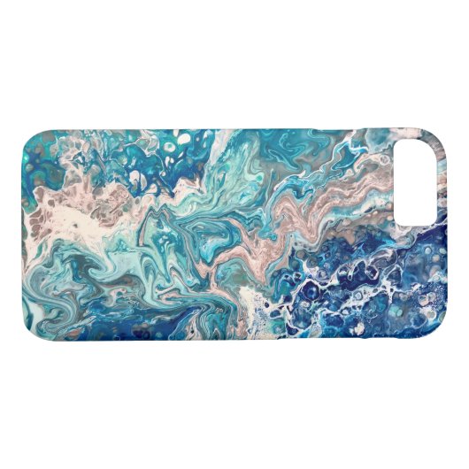 Ozeanische flüssige Kunst Case-Mate iPhone Hülle (Rückseite (Horizontal))