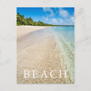 Ozeanische Gezeiten an einem tropischen Strand Postkarte